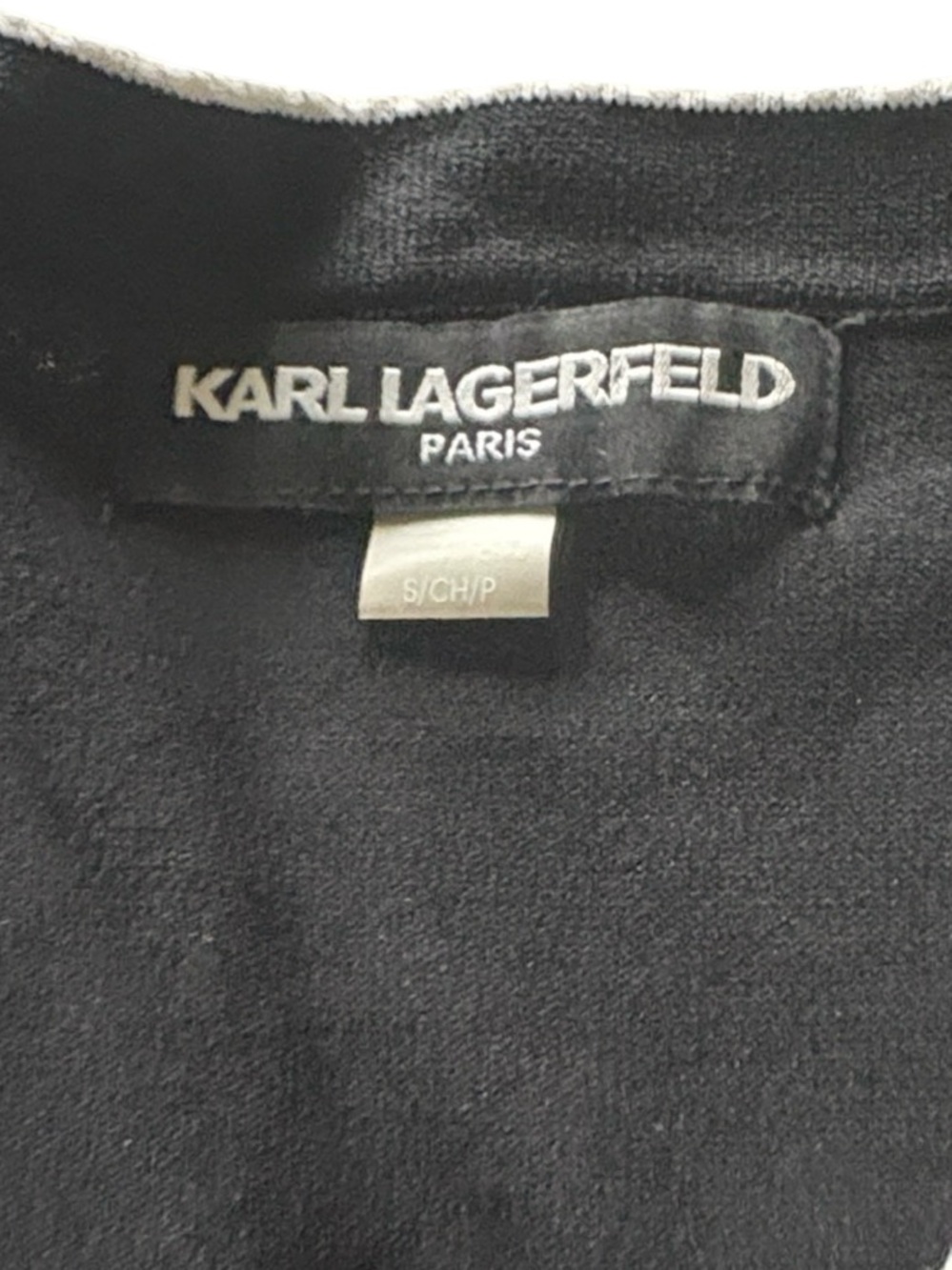 Karl Lagerfeld Paris Short Sleeve Black Contrast Trim Knit Dress Size Small - Picture 6 of 10